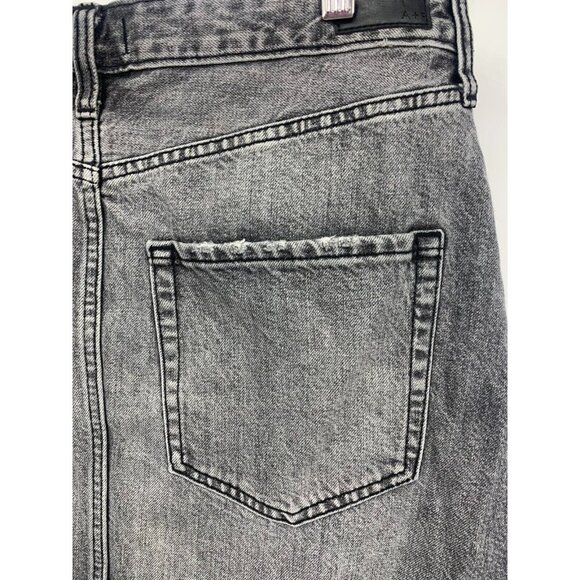 Abercrombie  Fitch Women Denim Skirt Size 32 Gray Cut Off Charcoal Wash Mid Rise - Picture 4 of 7